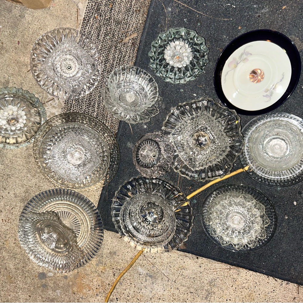 Upcycled Glass Garden Flowers